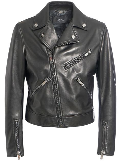 jacheta versace|versace biker jacket.